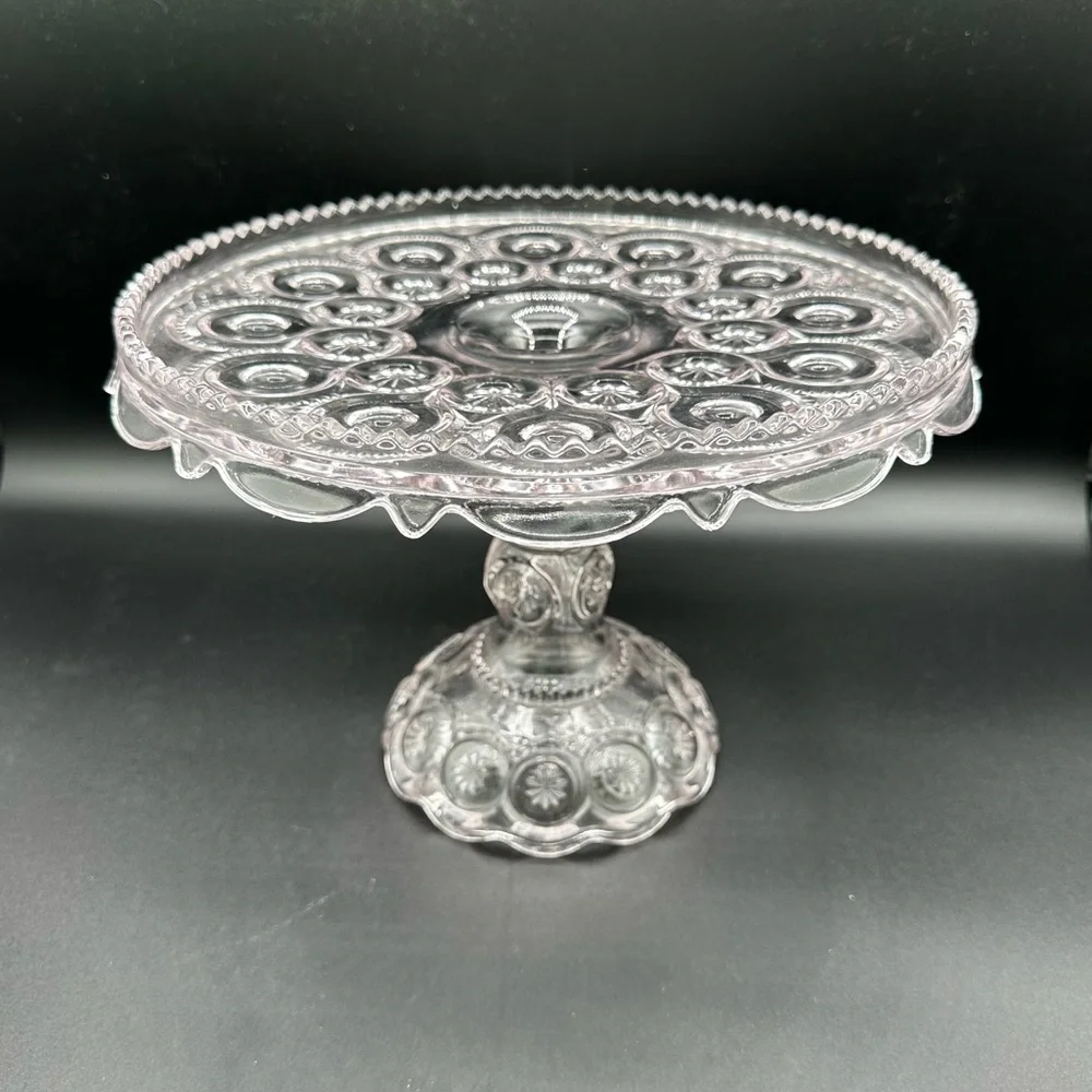 Vintage LE Smith Moon & Stars Cake Plate – Clear, 10